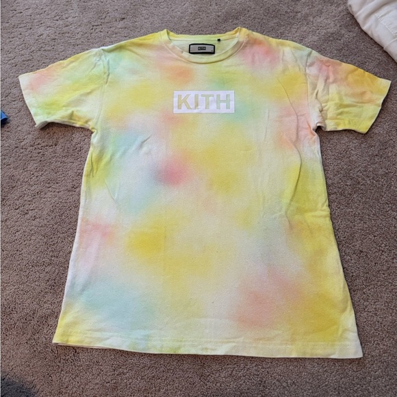 Kith- Yellow Tie Dye Shortsleeve Box Tshirt Tee - Picture 2 of 5